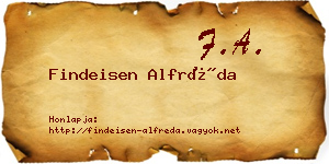 Findeisen Alfréda névjegykártya